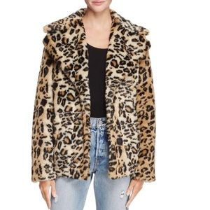 NWOT AQUA Leopard Print Faux Fur Coat ❣️